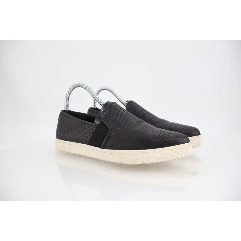 Vince Pierce 2 Shoes Women's 8 38 Black Perforated Leather Pointed Toe Sneakers
